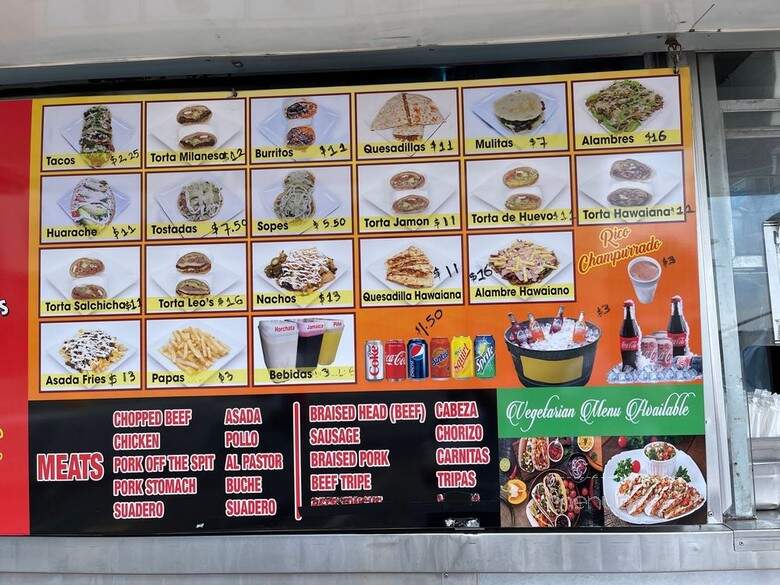 Leo's Tacos Truck - Los Angeles, CA menu_pic