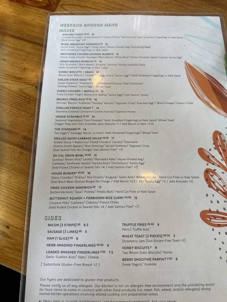 Everly - Madison, WI menu_pic