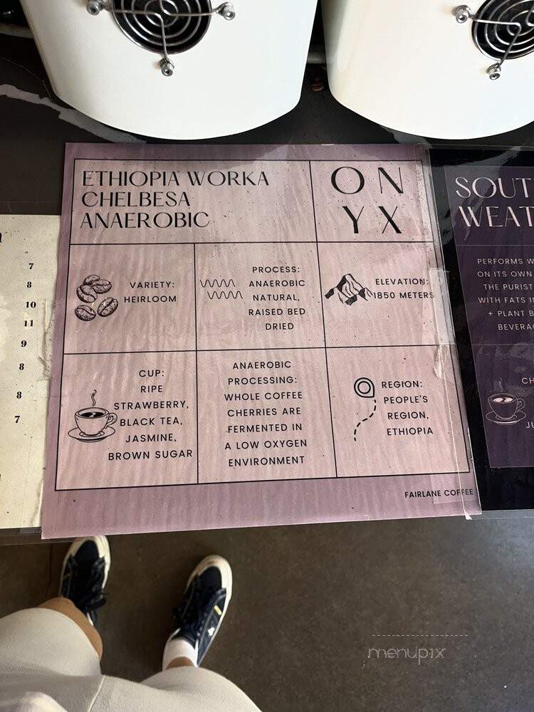 Fairlane Coffee - Portland, OR menu_pic