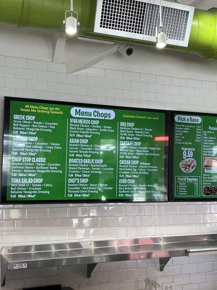 Chop Stop - Glendale, CA menu_pic