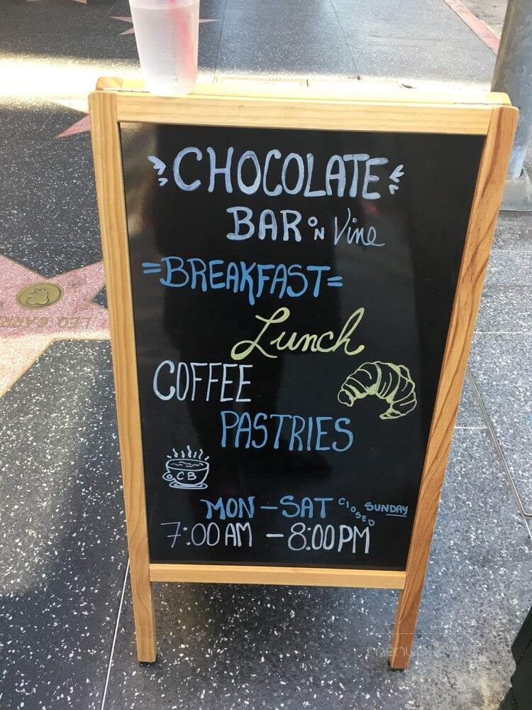 Chocolate Bar - Los Angeles, CA menu_pic