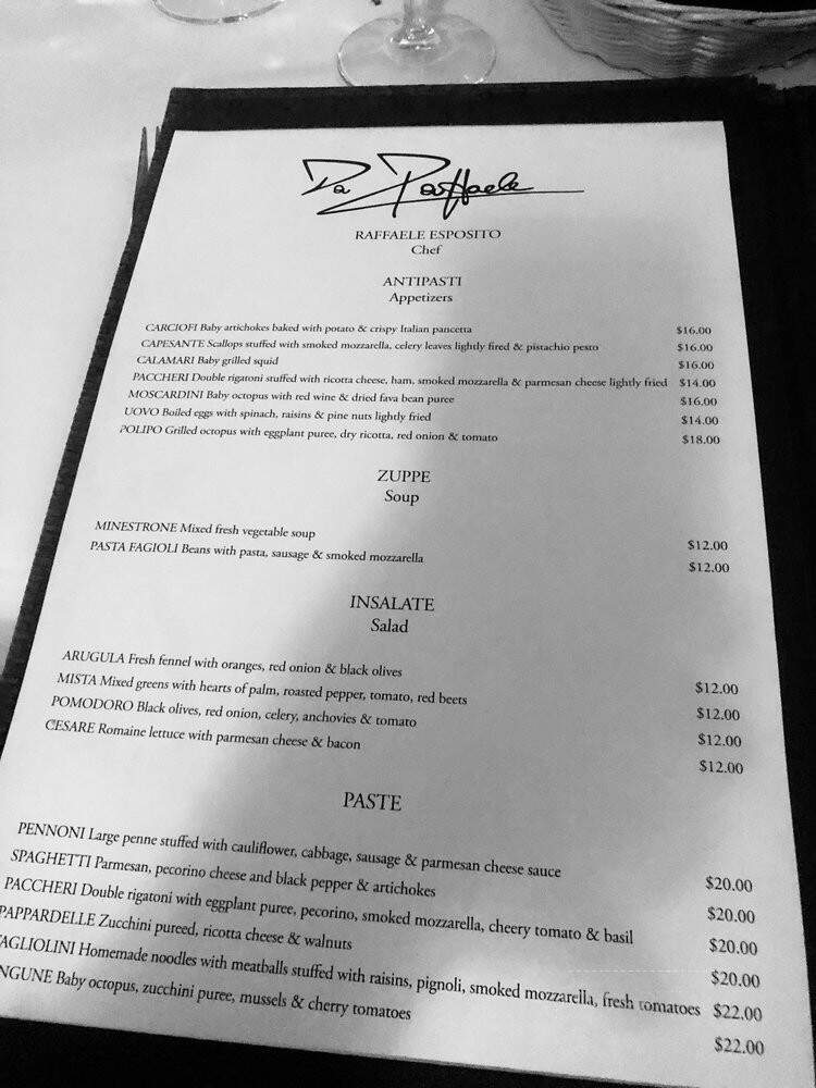 Da Raffaele - New York, NY menu_pic