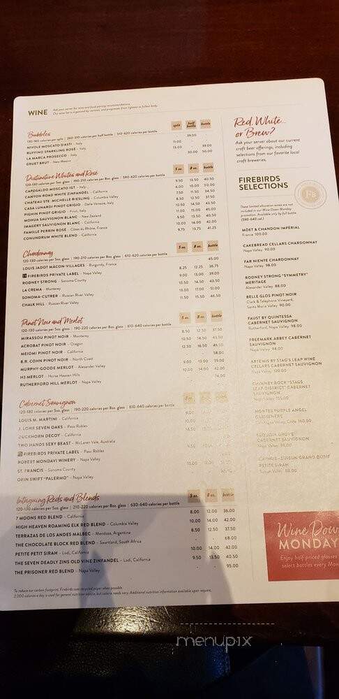 Firebirds Wood Fired Grill - Indianapolis, IN menu_pic