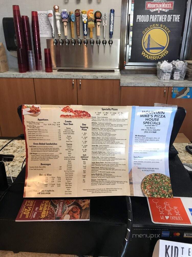 Mountain Mike's Pizza - San Ramon, CA menu_pic
