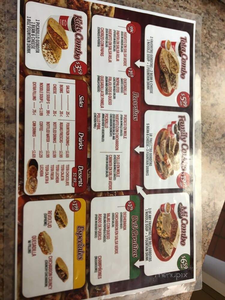 Gorditas Dona Tota Harlingen - Harlingen, TX menu_pic