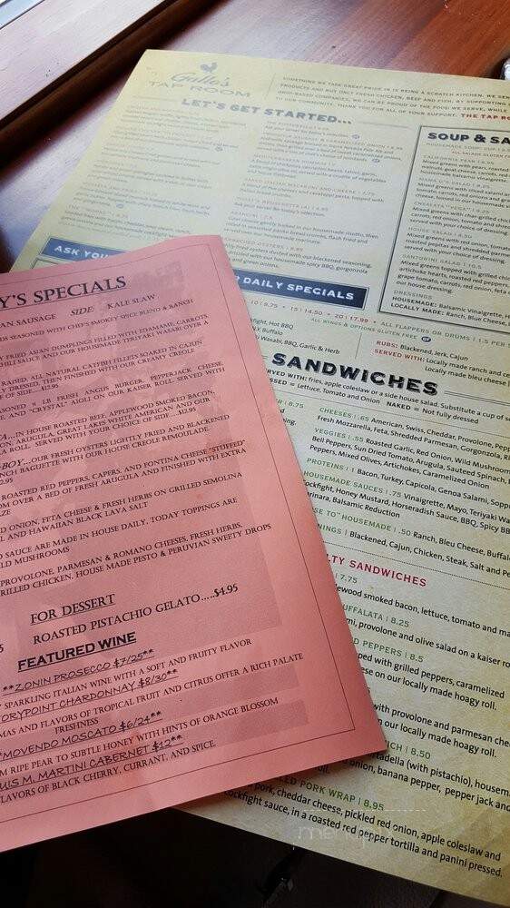 Gallo's Tap Room - Powell, OH menu_pic