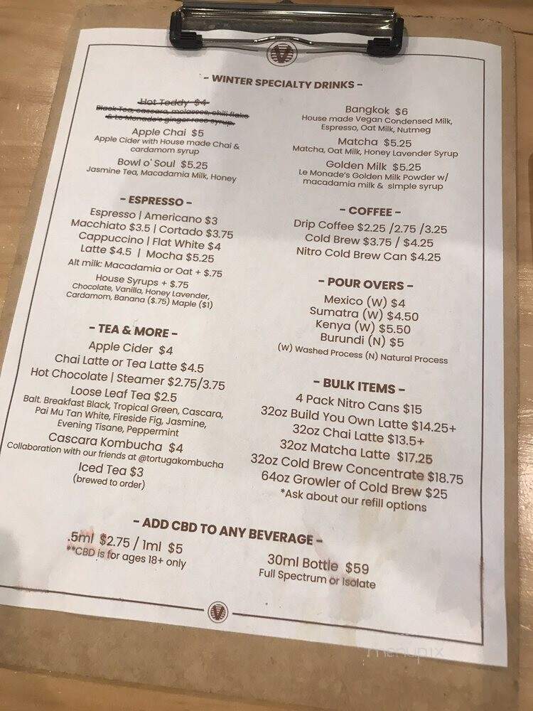 Vent Coffee Roasters - Baltimore, MD menu_pic