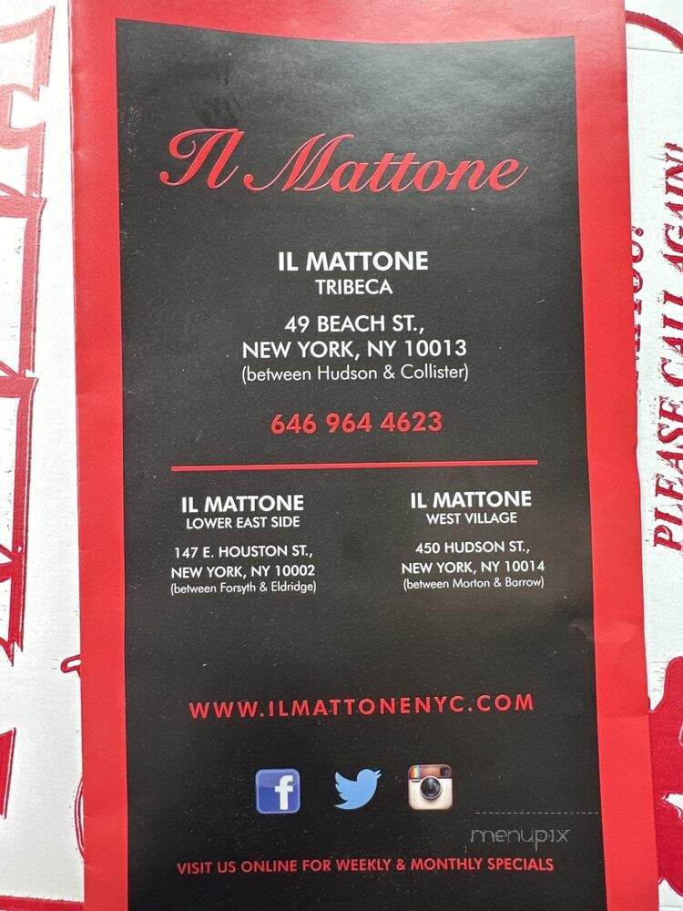Il Mattone - New York, NY menu_pic