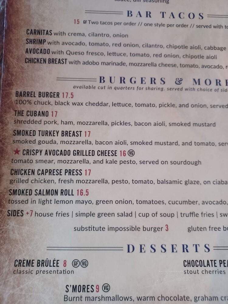 Barrel Republic Carlsbad - Carlsbad, CA menu_pic