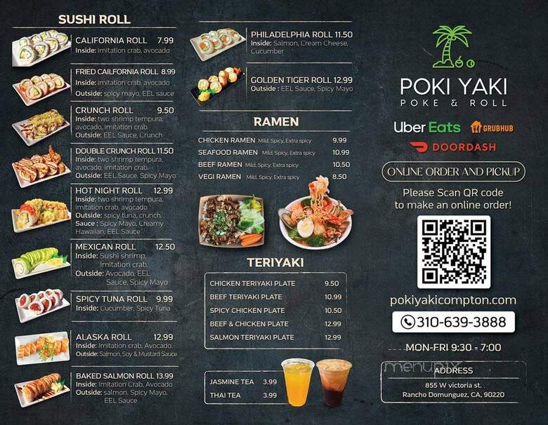 Poki Yaki - Compton, CA menu_pic