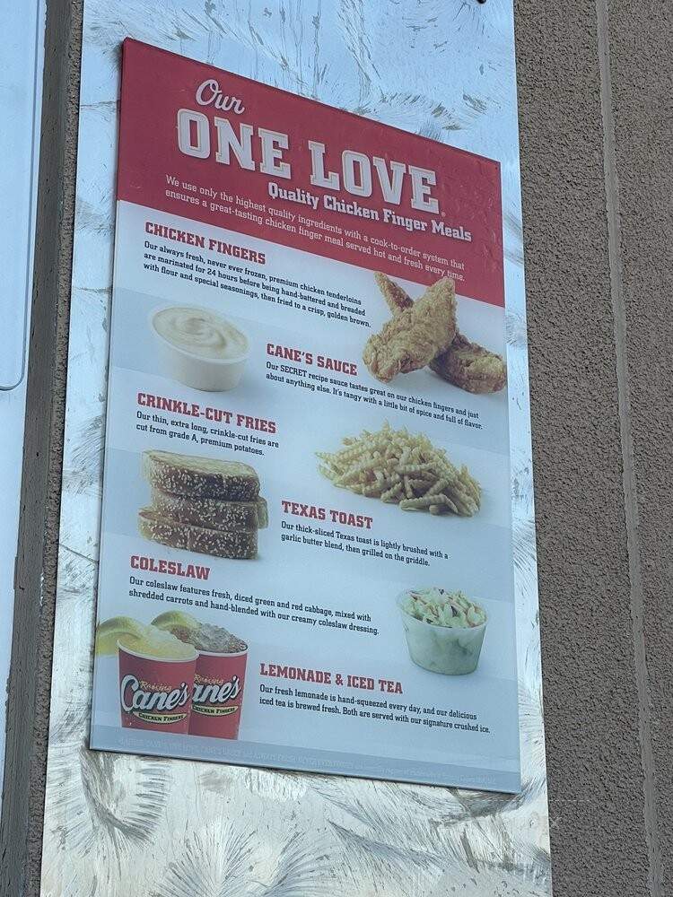Raising Cane's Chicken Fingers - Ellisville, MO menu_pic