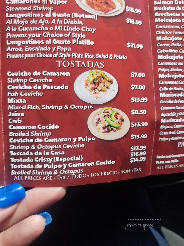 Mi Lindo Chuy Mariscos - Paramount, CA menu_pic