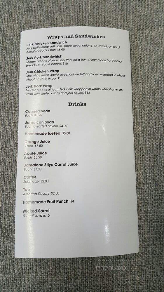 Yaad Style Jamaican Cuisine - Portland, OR menu_pic