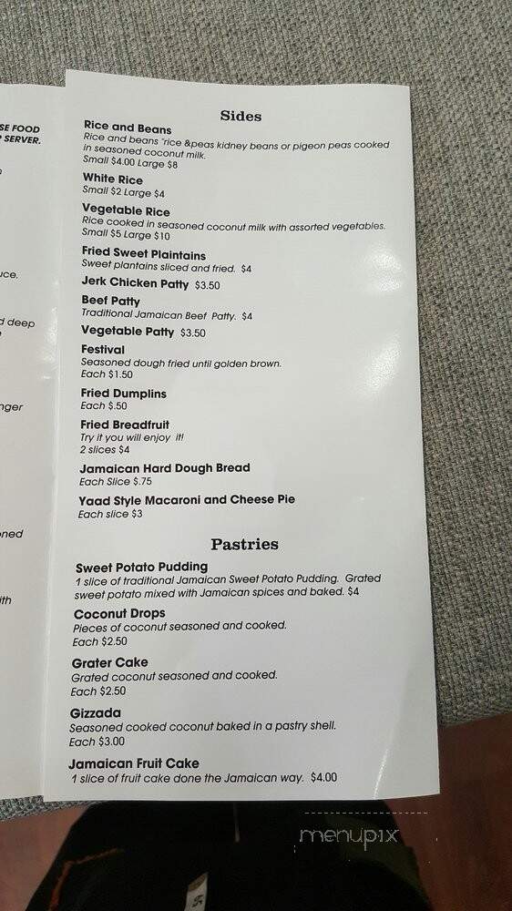 Yaad Style Jamaican Cuisine - Portland, OR menu_pic