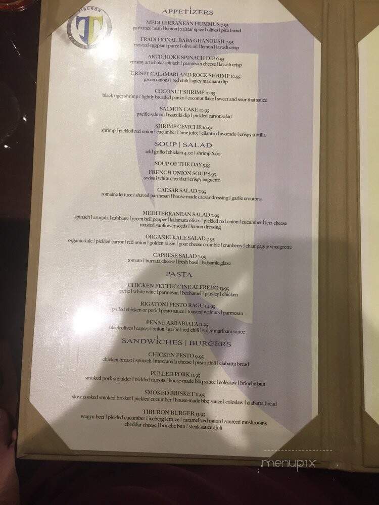 Tiburon Grill & Bar - Santa Clarita, CA menu_pic