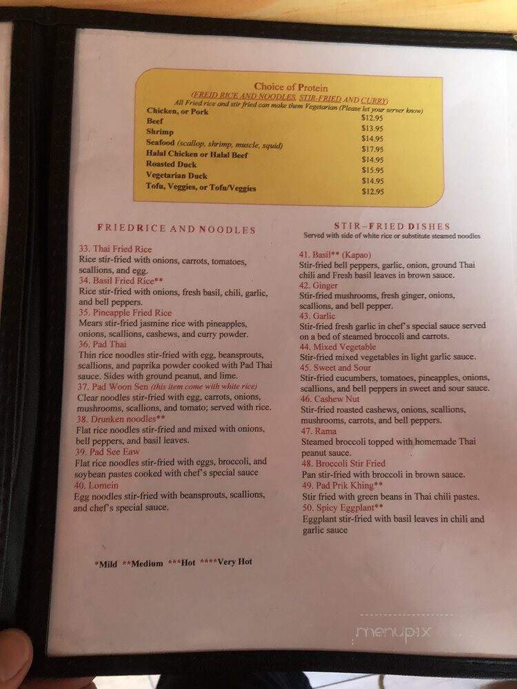 Nisa Thai - Richmond, VA menu_pic