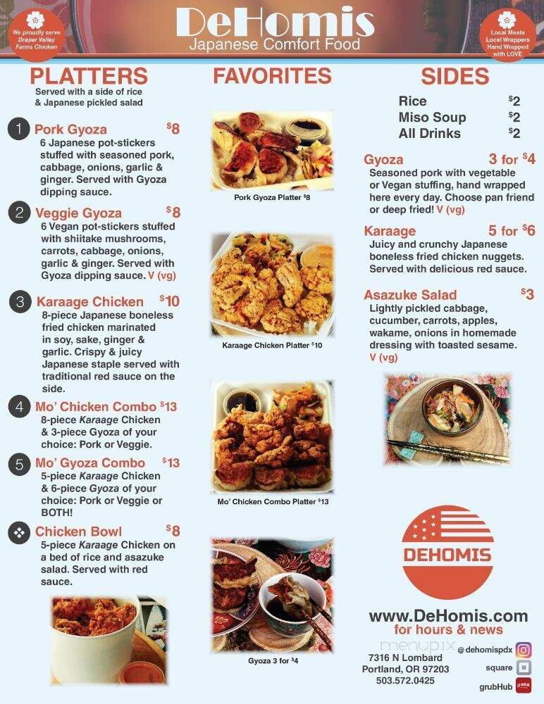 DeHomis - Portland, OR menu_pic