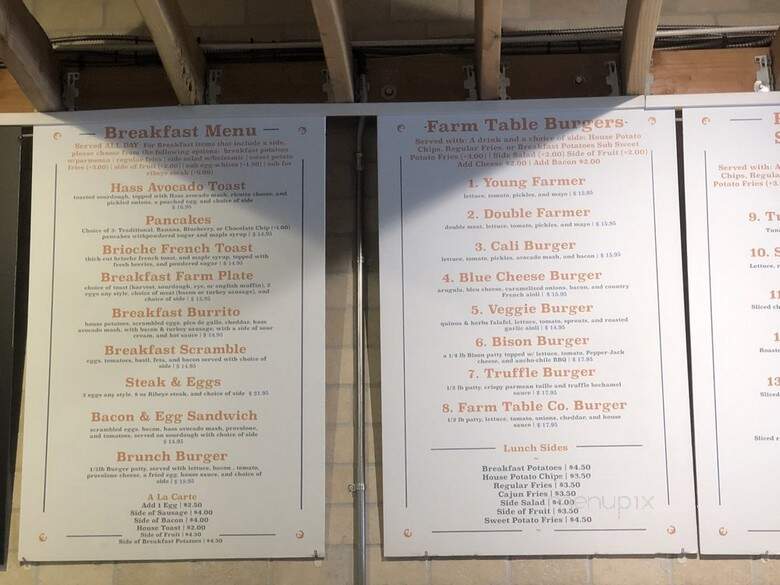 Farm Table - Los Angeles, CA menu_pic