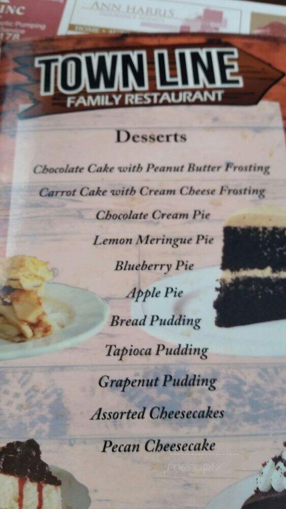 Town Line Family Restaurant - Hollis, ME menu_pic