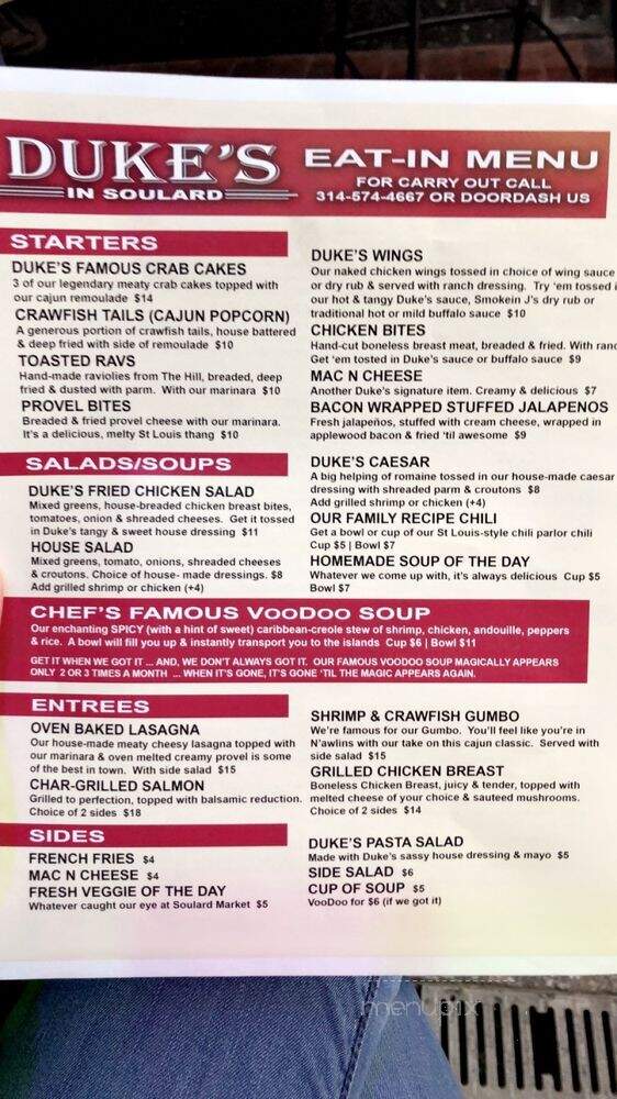 Duke's - Saint Louis, MO menu_pic