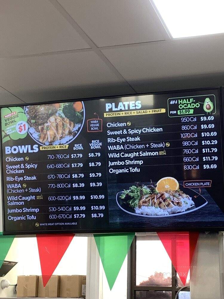 WaBa Grill - San Bernardino, CA menu_pic