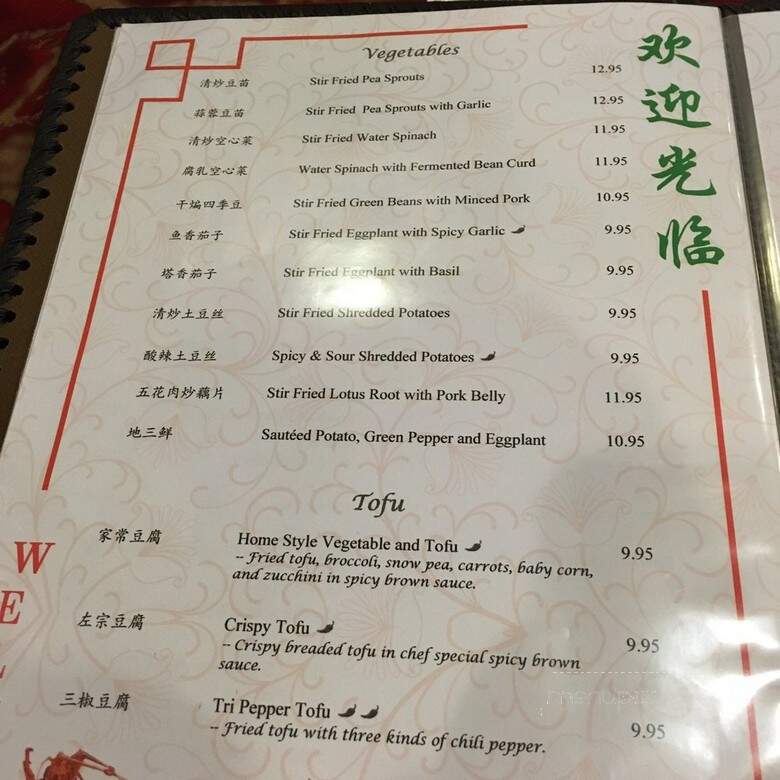 Szechuan Garden - Morrisville, NC menu_pic