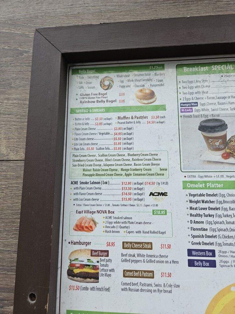 Bagel Belly - New York, NY menu_pic