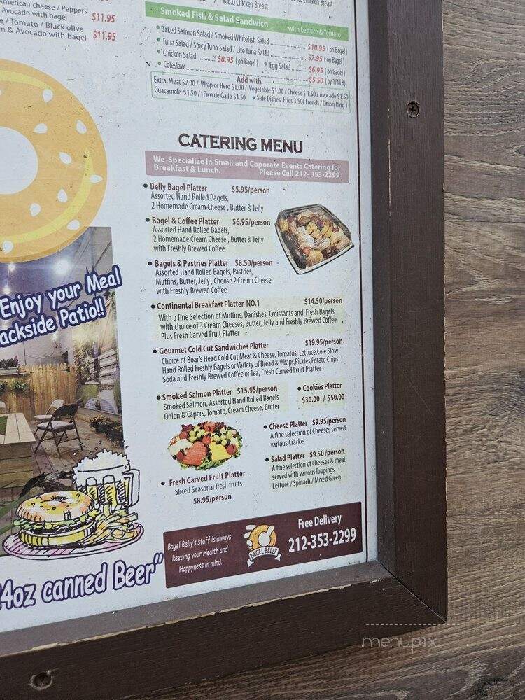Bagel Belly - New York, NY menu_pic