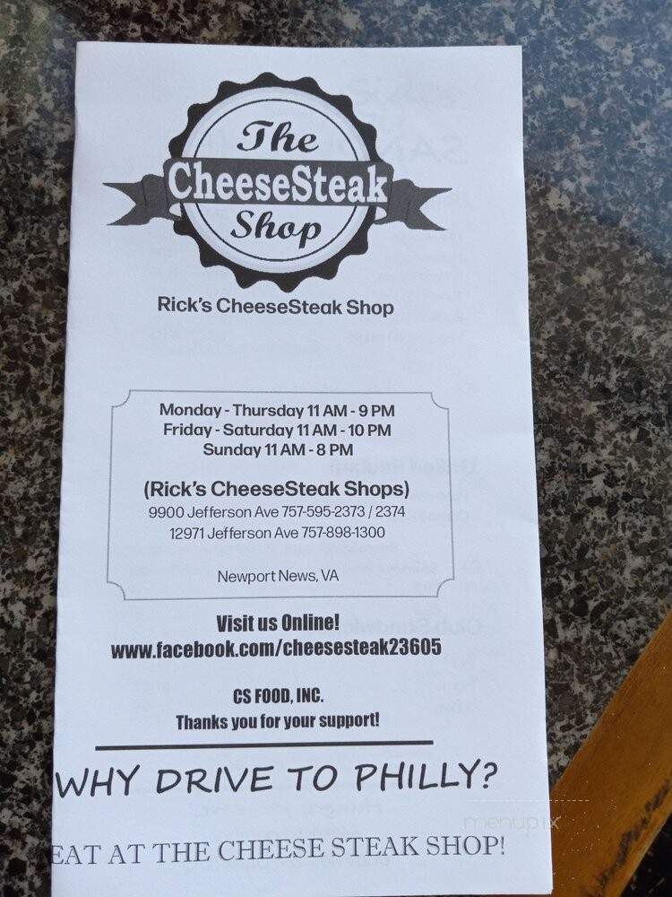 Rick's Cheese Steak Shop - Newport News, VA