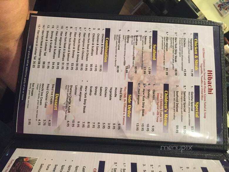 Taku Japanese Steakhouse - Middletown, OH menu_pic