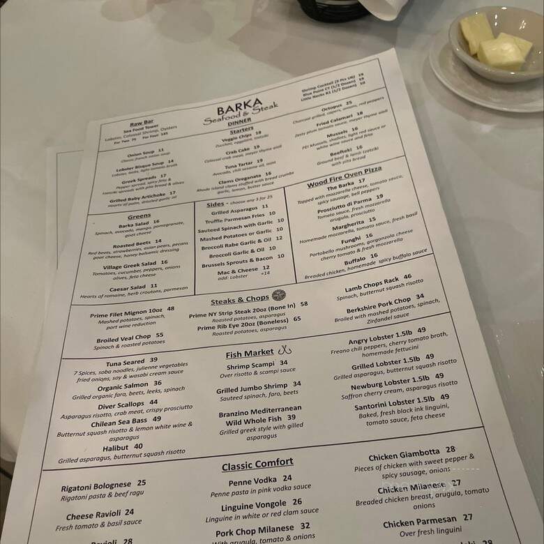 Barka - Mountain Lakes, NJ menu_pic