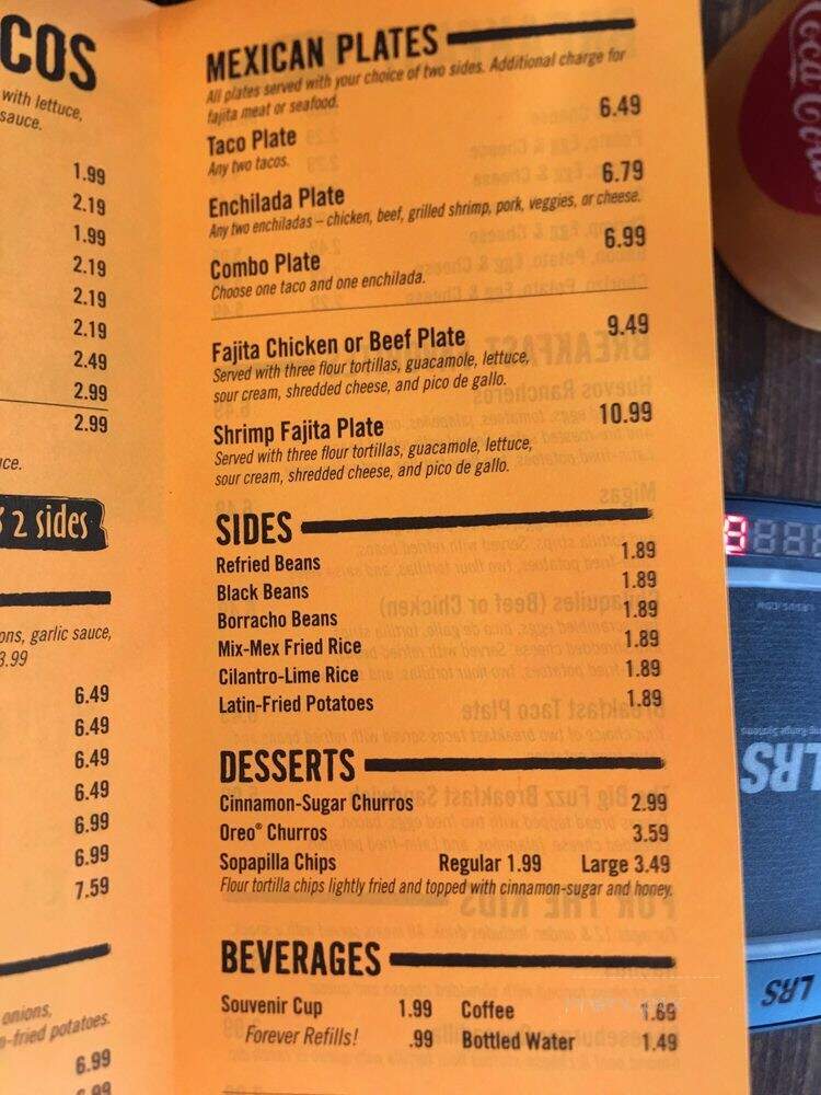 Fuzzy's - Royse City, TX menu_pic