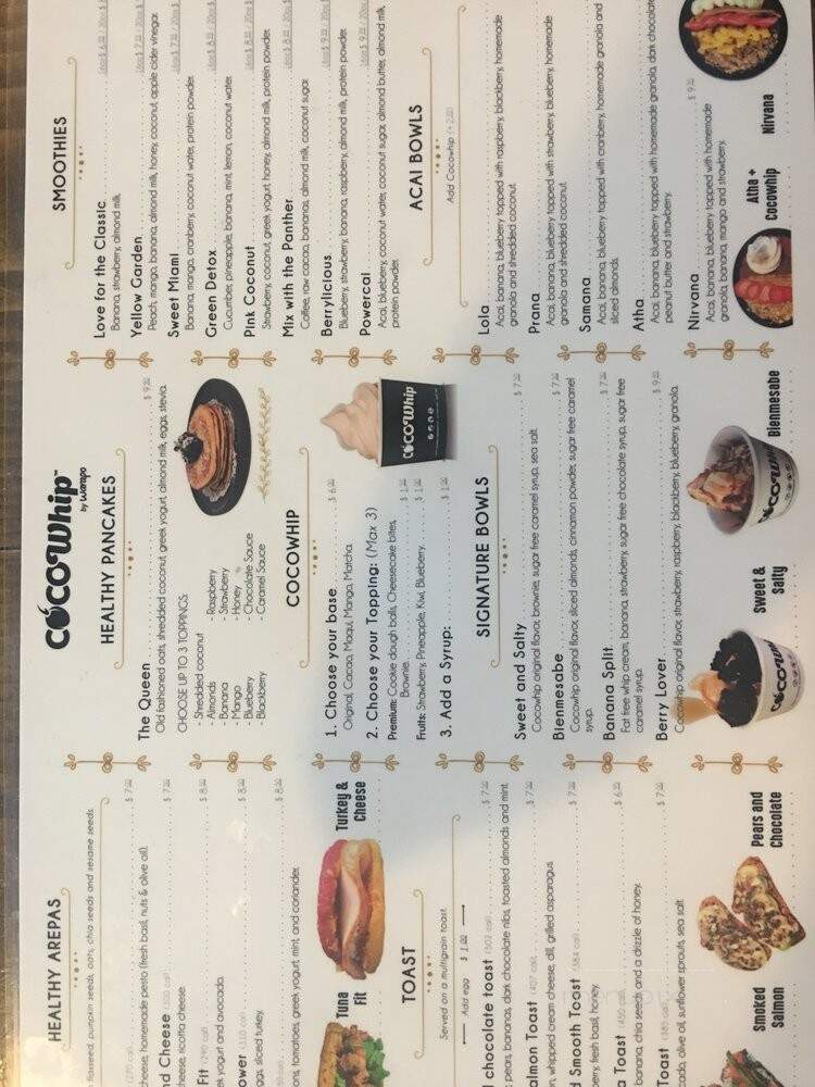 Cocowhip - Miami, FL menu_pic