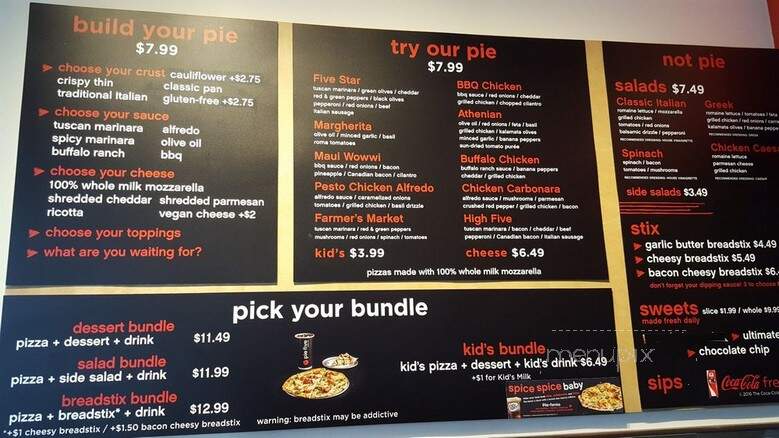 Pie Five Pizza Co - Ankeny, IA menu_pic