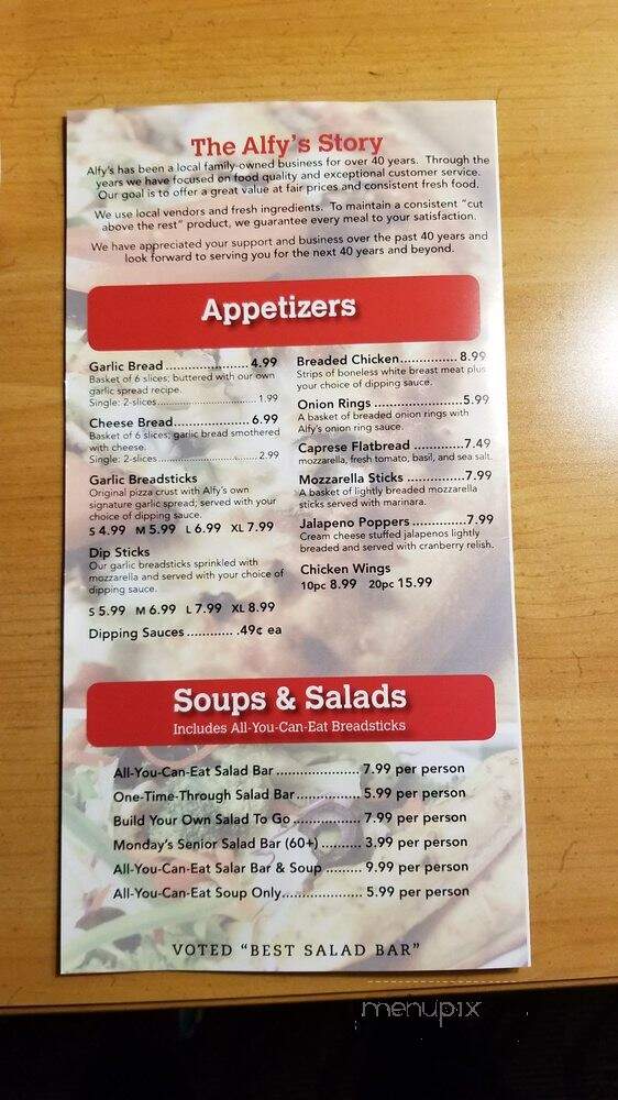 Alfy's Pizza - Oak Harbor, WA menu_pic