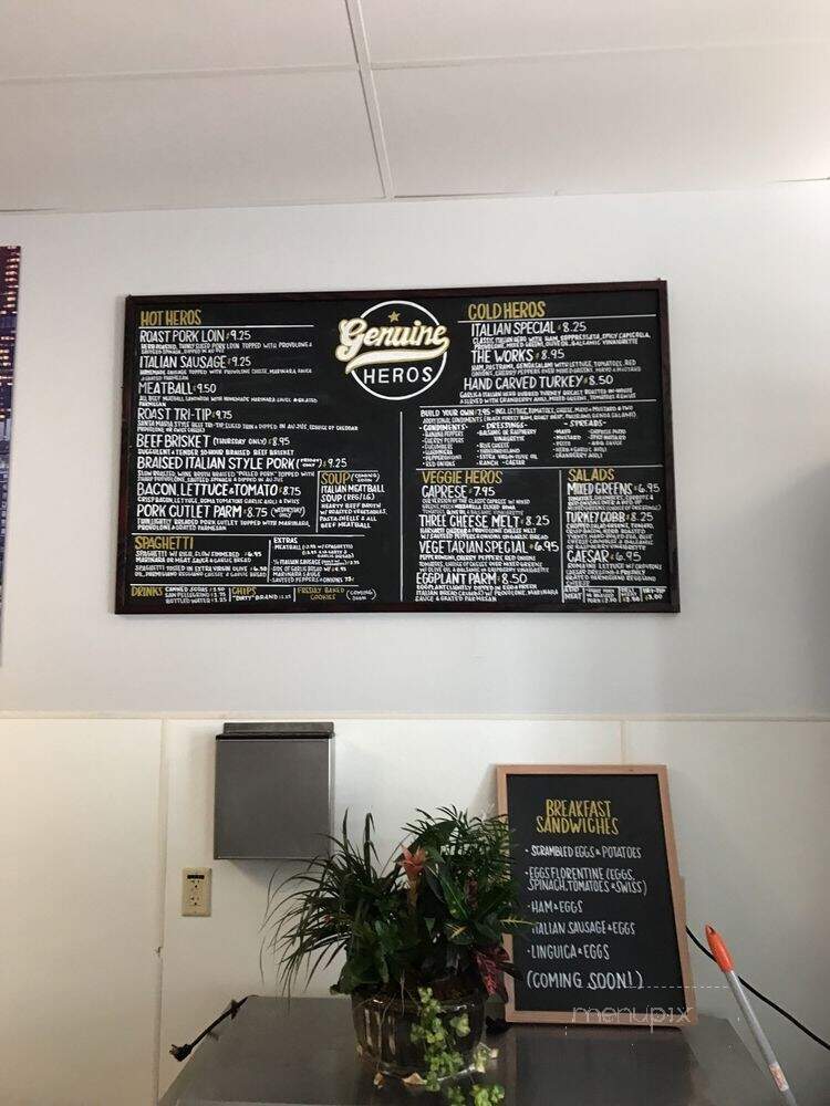 Genuine Heros - San Jose, CA menu_pic