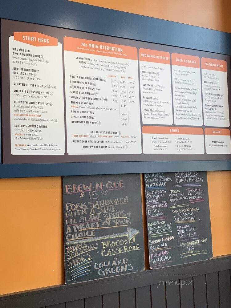 Luella's Bar-B-Que - Asheville, NC menu_pic