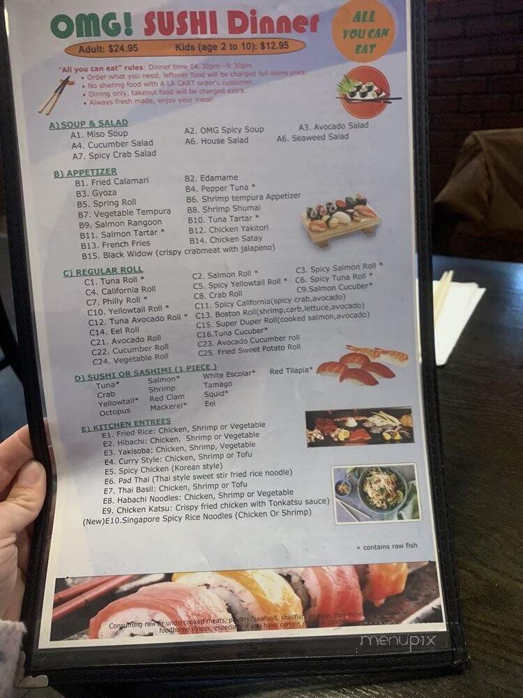 OMG!Sushi - Newport News, VA menu_pic