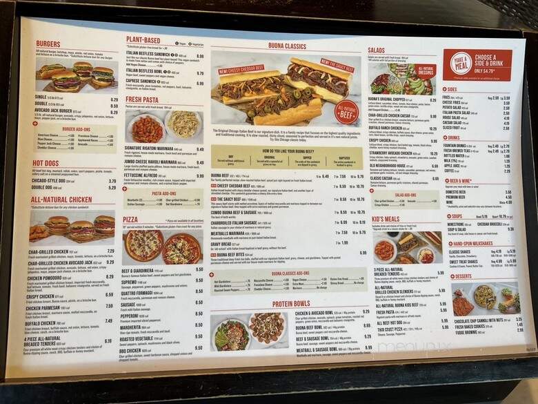 Buona Restaurant & Catering - Beverly, IL menu_pic