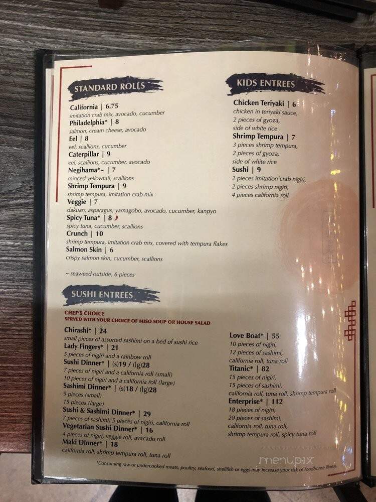 Sushi I - Coeur d'Alene, ID menu_pic