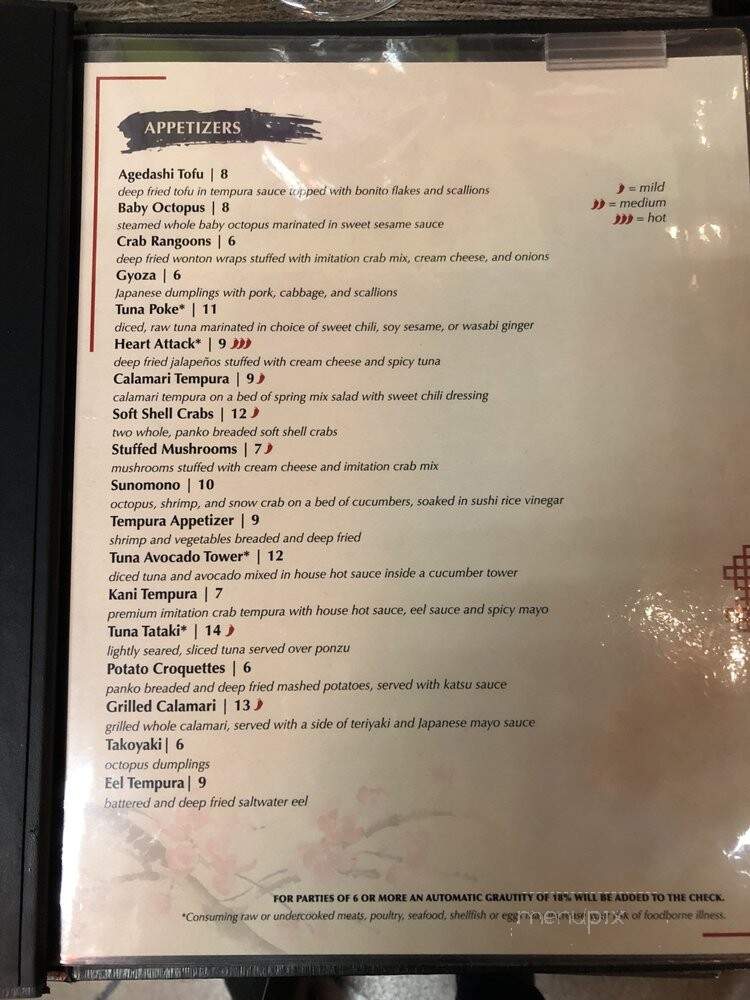 Sushi I - Coeur d'Alene, ID menu_pic