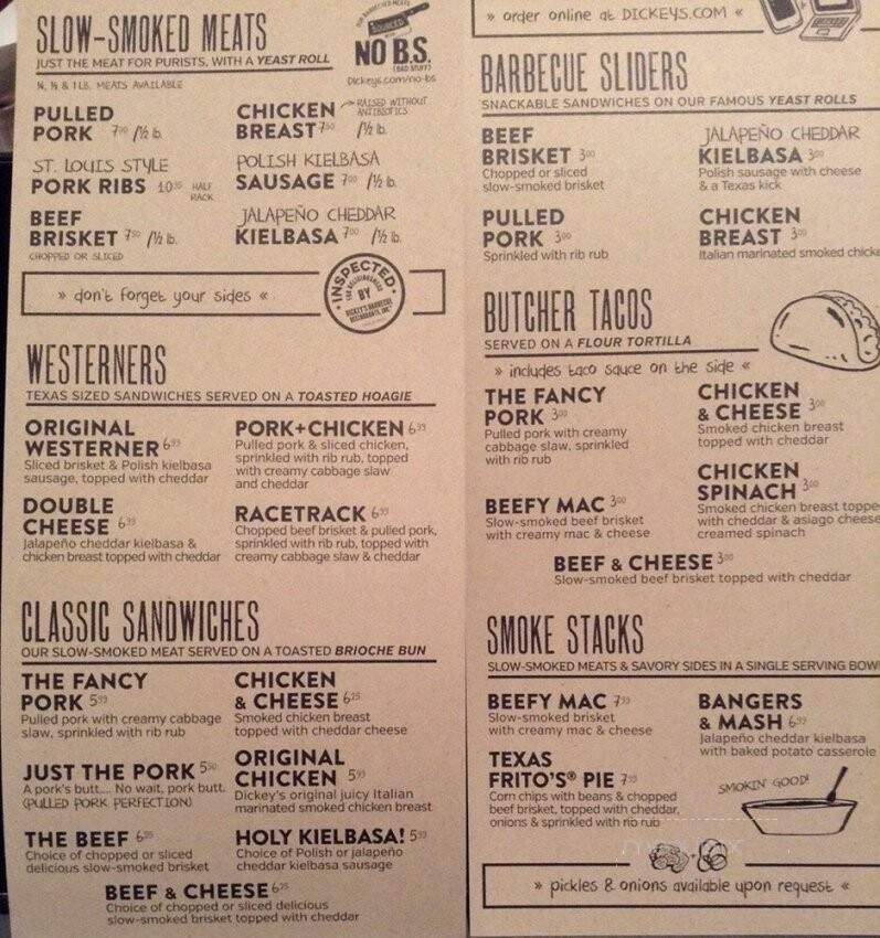 Dickey's Barbecue Pit - Portland, OR menu_pic