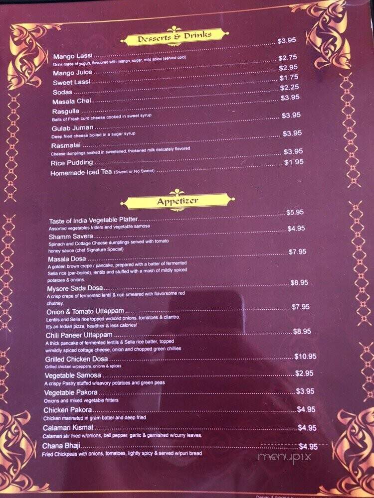 Taste of India - Poughkeepsie, NY menu_pic