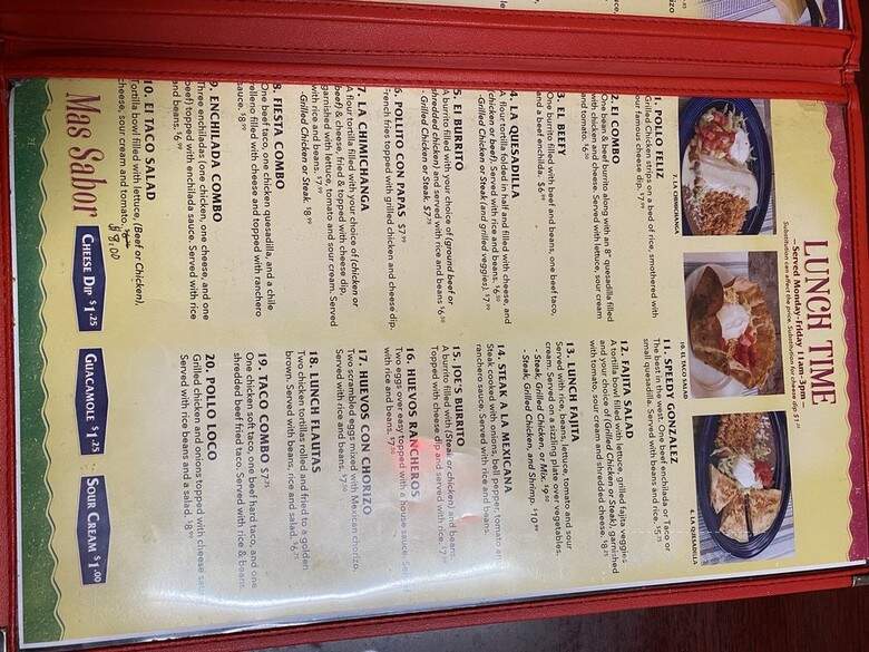 Fiesta Mexicana - Long Beach, MS menu_pic