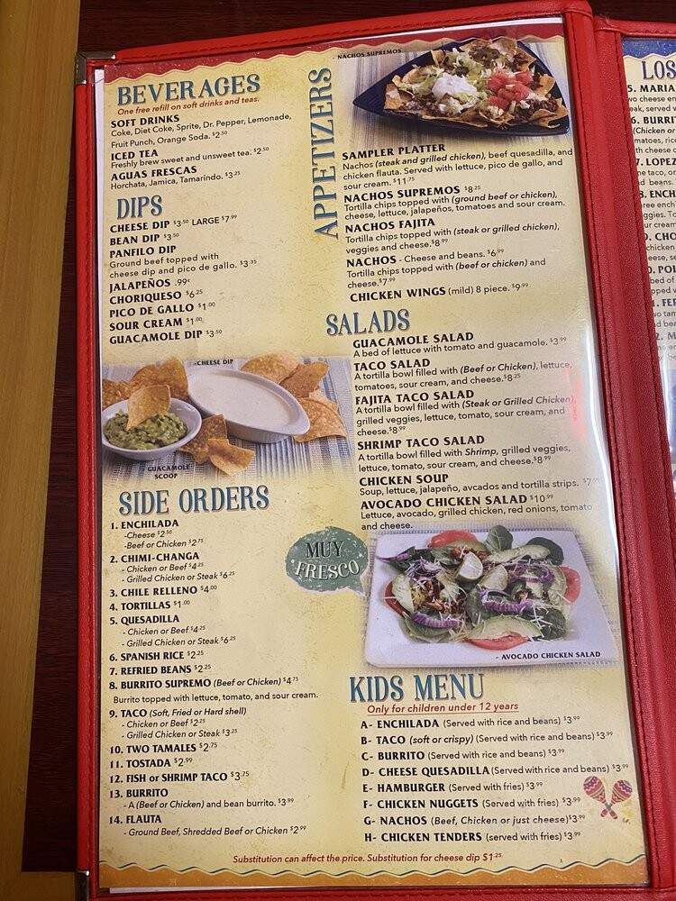 Fiesta Mexicana - Long Beach, MS menu_pic