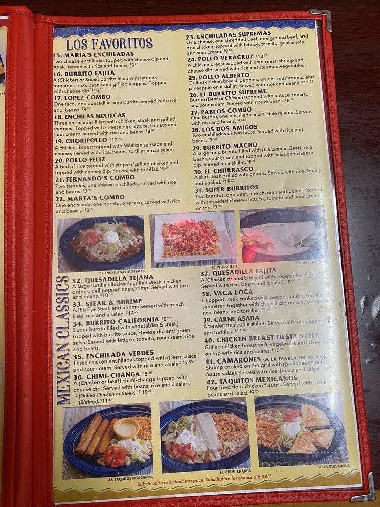Fiesta Mexicana - Long Beach, MS menu_pic