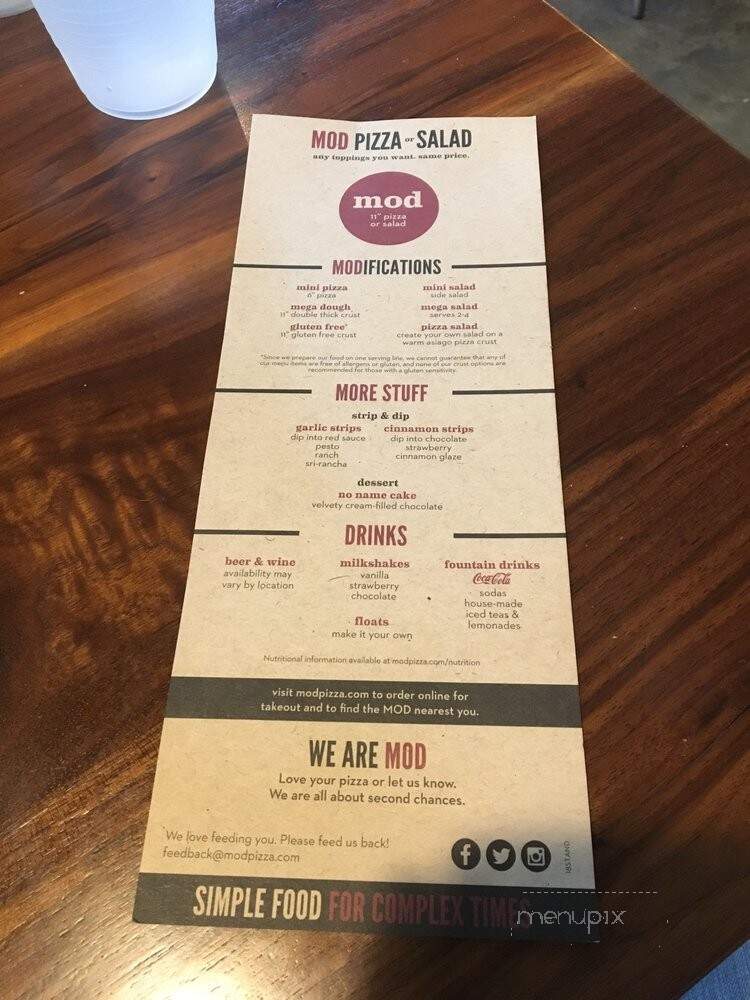 MOD Pizza - Hillsboro, OR menu_pic