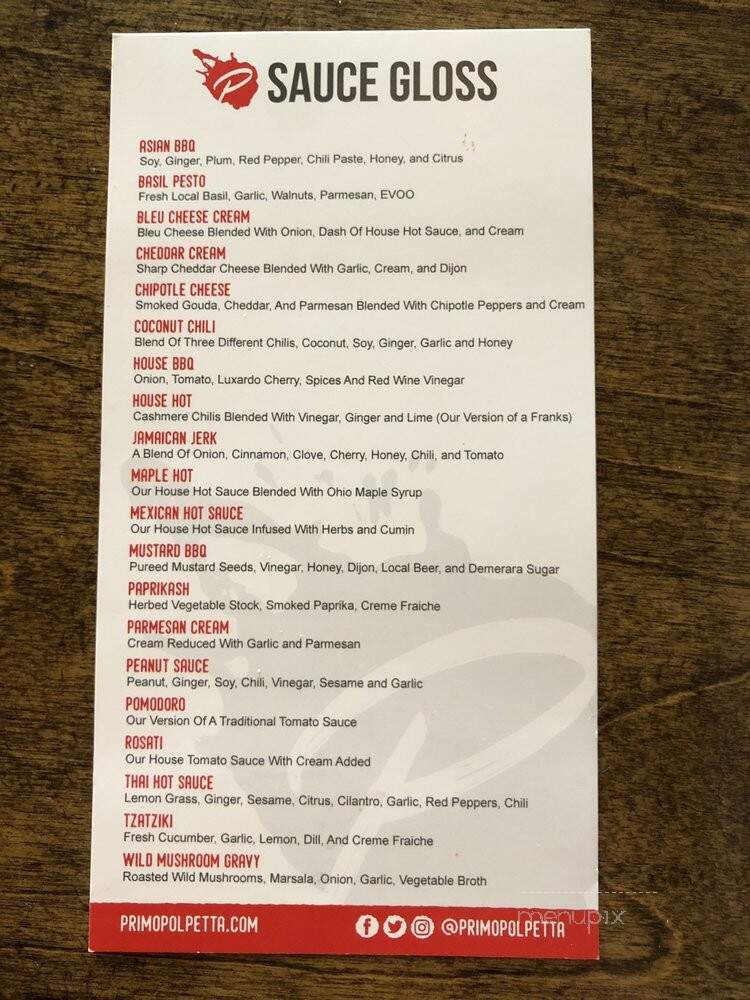 Polpetta - Cleveland, OH menu_pic