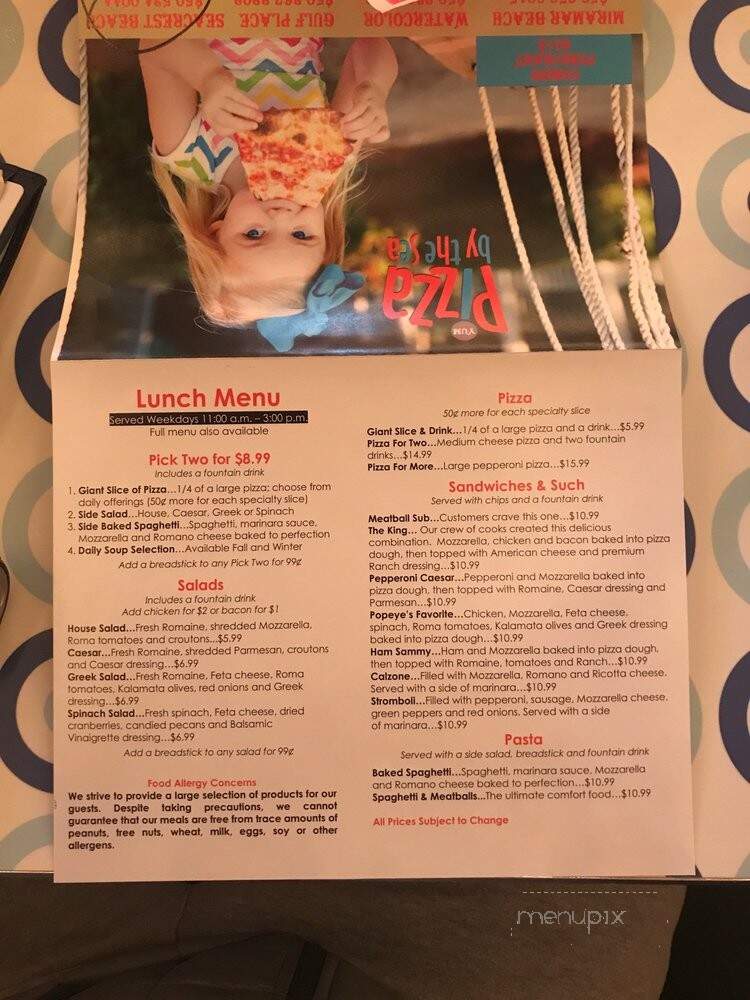 Pizza by the Sea - Panama City Beach, FL menu_pic