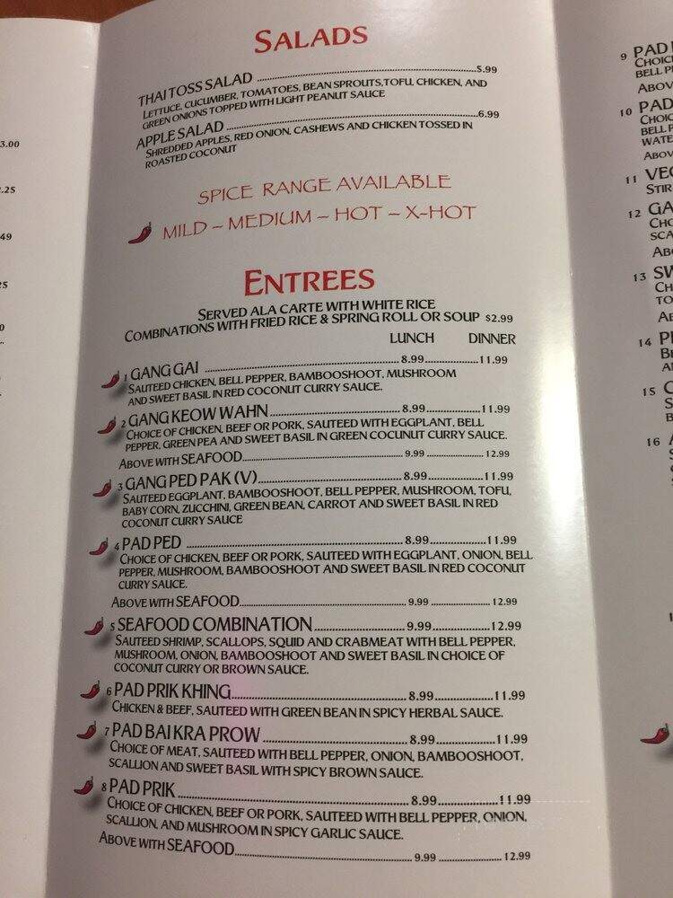 Hot Pepper Thai - Clarkston, MI menu_pic
